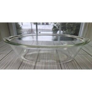 Vintage Glasbake Oval Casserole Clear Glass, 1 Quart Dish  J235 no lid